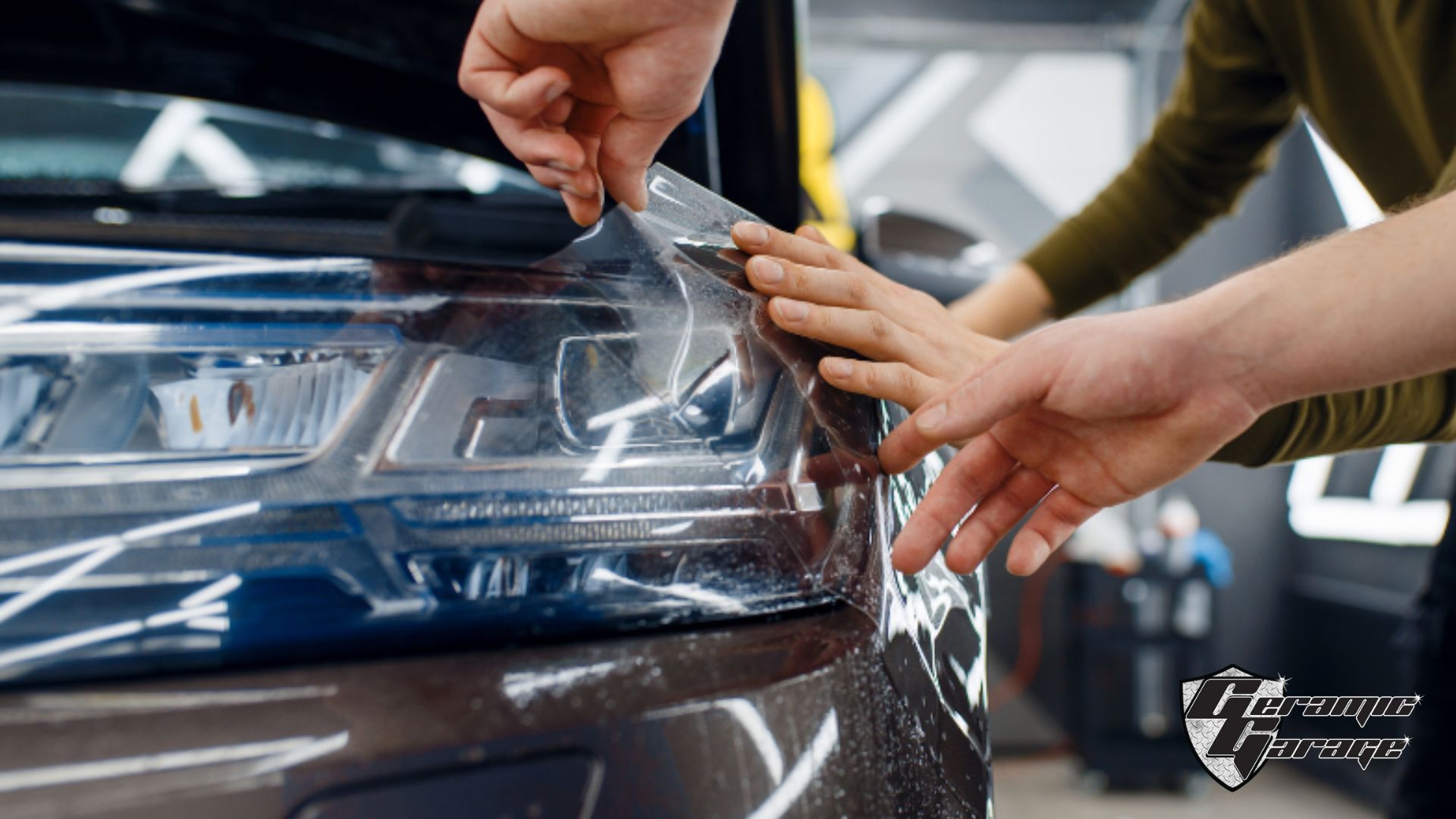 paint protection film on a car at Ceramic Garage